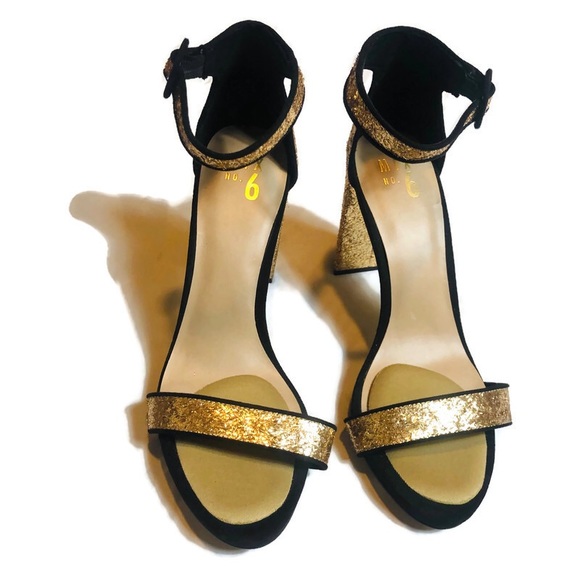 Mix No. 6 Open Toe Glitter Pumps Sz 10 - Picture 2 of 6